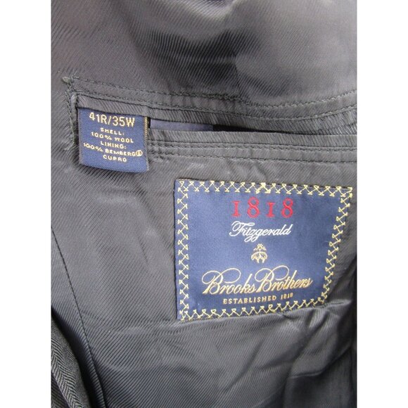 Brooks Brothers Sport Coat 41 Saxxon Tweed Blazer Herringbone Wool * - Picture 14 of 16